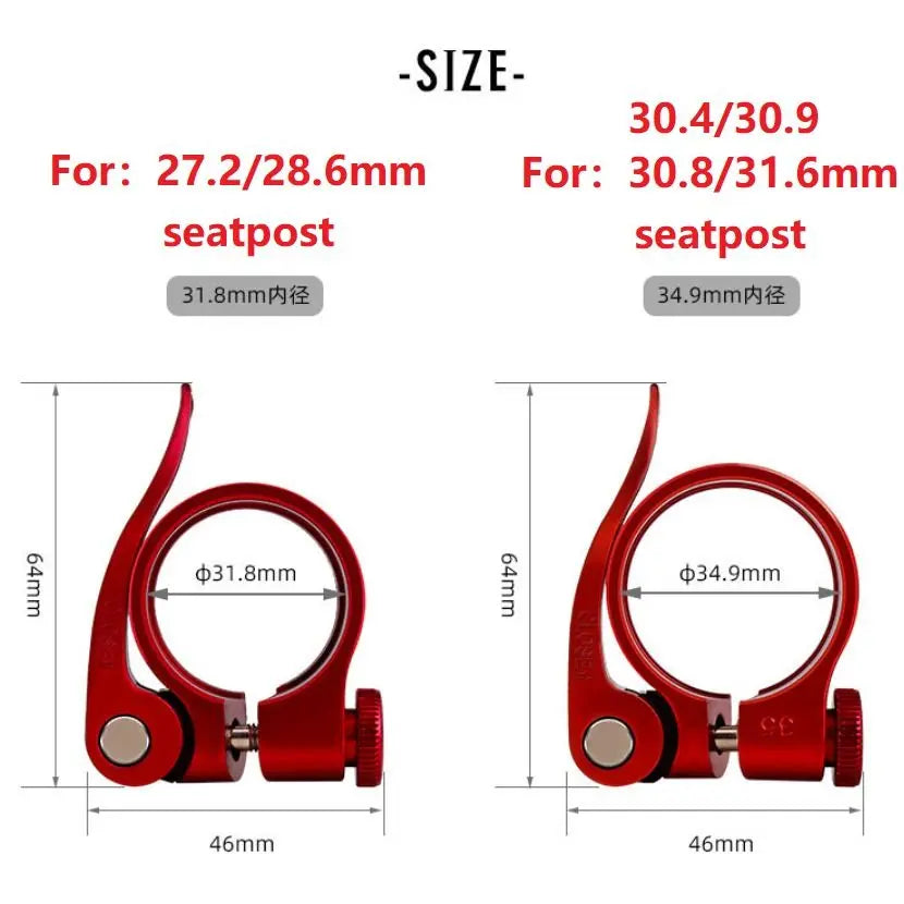 31.8/34.9mm QR Seatpost Clamp GoodTime Cycle