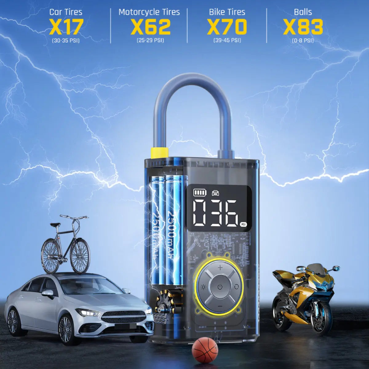 Fanttik X9 Pro Portable Electric Pump GoodTime Cycle