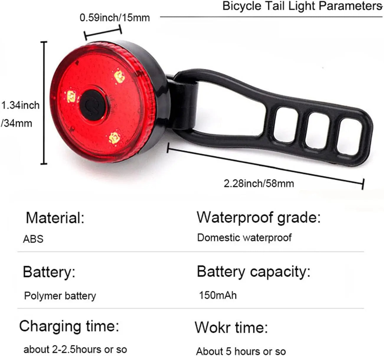 USB Rechargeable Rear Light GoodTime Cycle