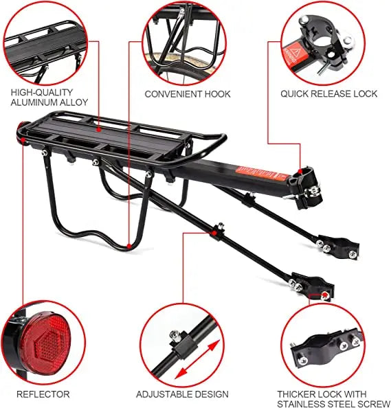 Adjustable Quick Release Rear Rack GoodTime Cycle