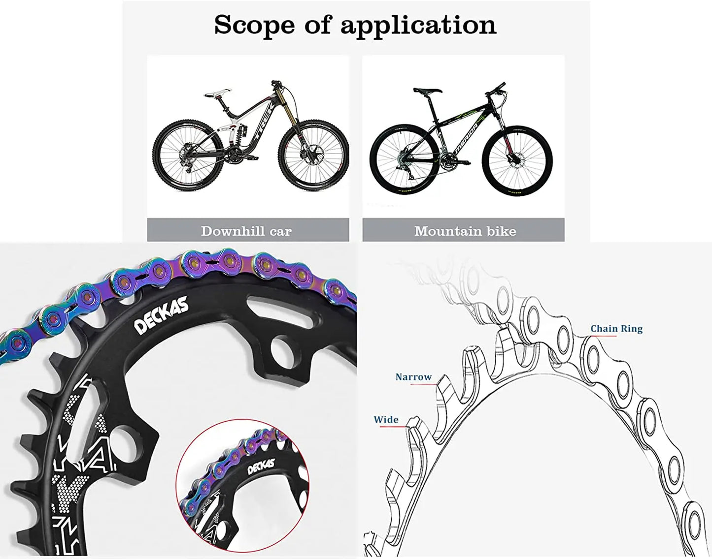 Deckas 110BCD Narrow Chainring - GoodTime Cycle