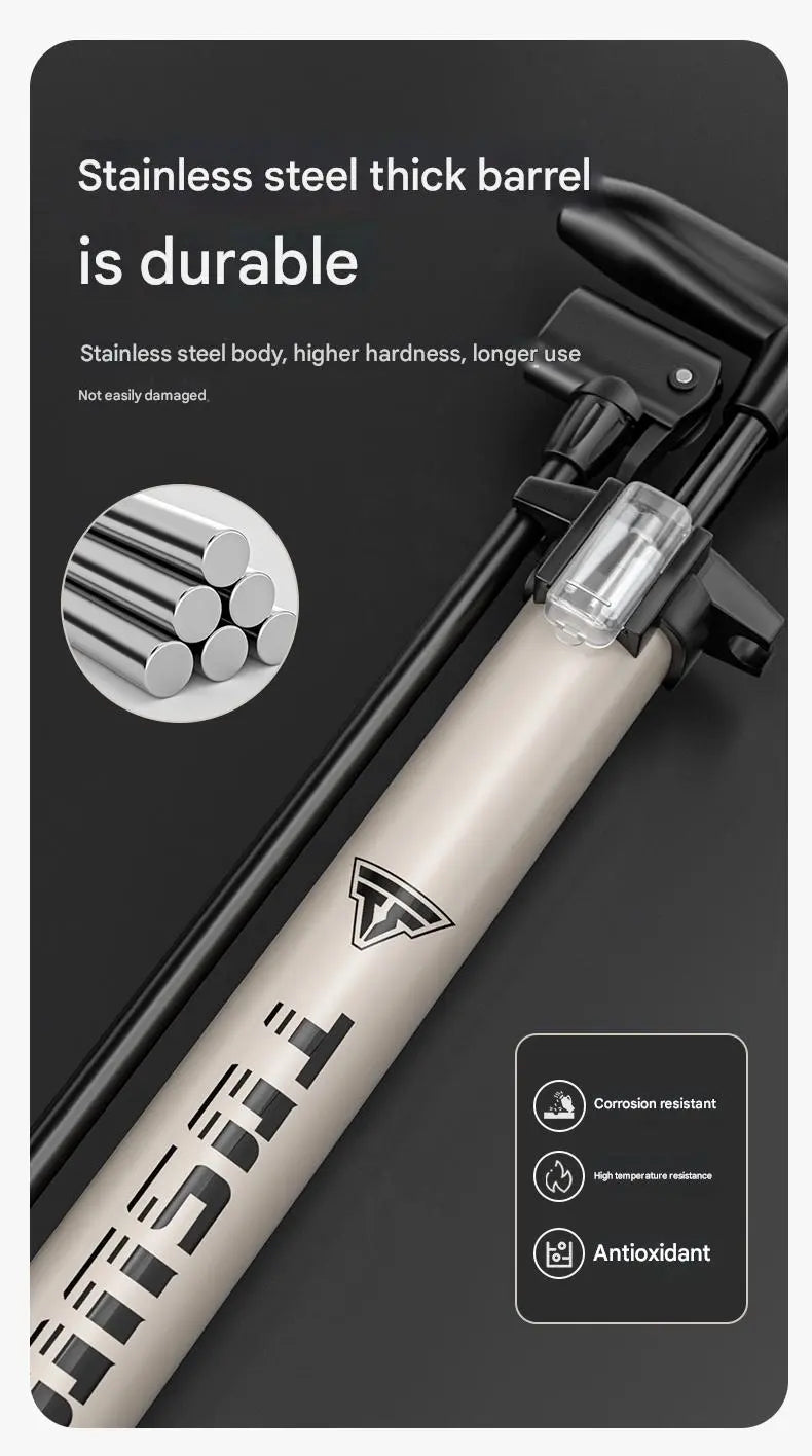 Floor Pump with Pressure Gauge - GoodTime Cycle