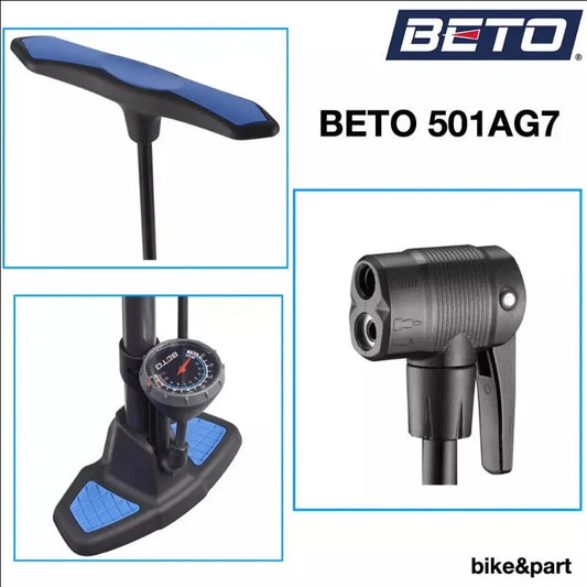 Beto CFL-501AG7 Floor Pump with Pressure Gauge GoodTime Cycle