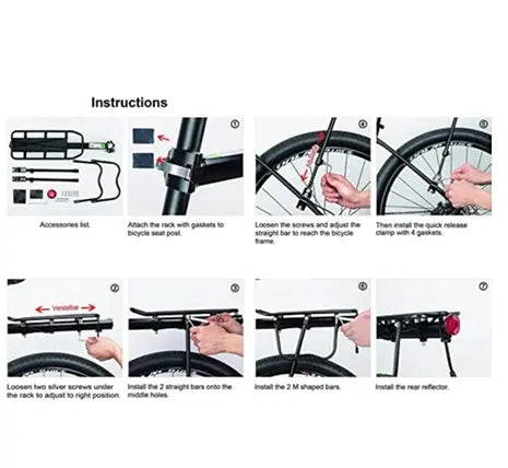 Adjustable Quick Release Rear Rack GoodTime Cycle